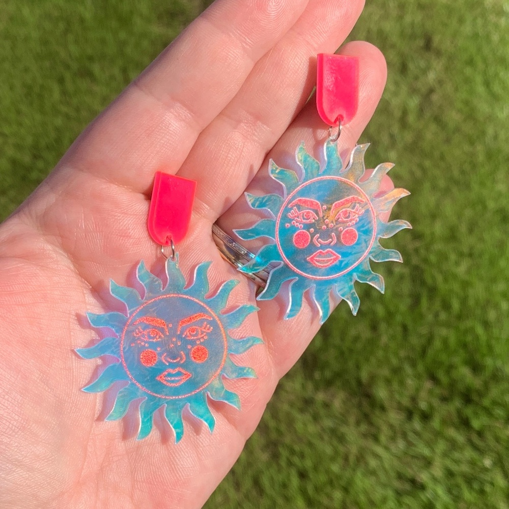 Iridescent Sun Earrings